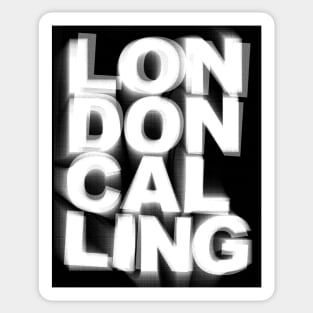 London Calling / Retro Punk Typography Design Sticker